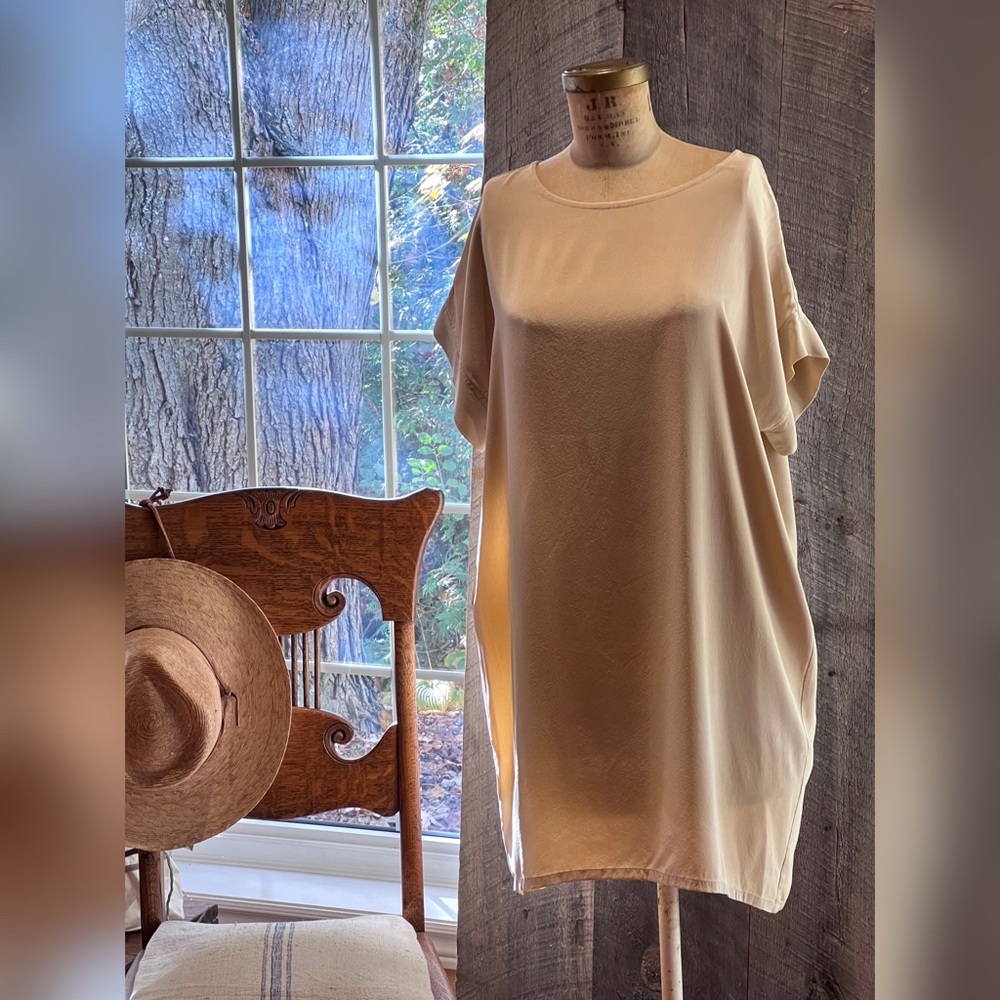 Elizabeth Suzann Georgia Dress - Nude Silk Crepe